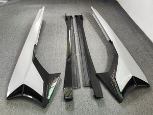 Nouvelle jupe latérale en fibre de carbone, kit carrosserie quatre pièces pour <span class=keywords><strong>Lamborghini</strong></span> <span class=keywords><strong>Aventador</strong></span> LP700 LP720 SVJ, style amélioré - Product Image 2