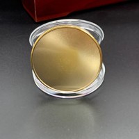 Pièce commémorative vierge en acier plaqué or et argent, à découpe, impression et gravure laser, idéale pour la promotion, les souvenirs et les cadeaux – Vente chaude
