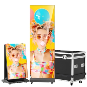 Pantalla LED Plegable para Carteles, 1000cd de Alto Brillo, Señalización Digital Interior, Marco de Aluminio para Centros Comerciales, Salas de Exposiciones y Comercios Minoristas - Product Image 1