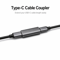 Adaptador Portátil Directo de Fábrica, Acoplador Extensor Tipo C Hembra-Hembra con Carcasa de Aluminio para Carga y Transferencia de Datos de Portátiles y Móviles