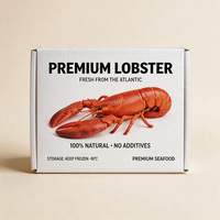 Boîtes d'emballage en carton ondulé blanc personnalisées avec logo, robustes, anti-écrasement, de qualité alimentaire, pour homards, vente en gros