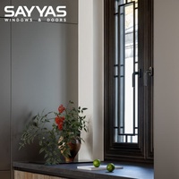 Jendela Kayu Berlapis Aluminium SAYYAS W-CH95-OW dengan Kaca Tempered Triple Insulated Low-E Desain Minimalis untuk Rumah Modern