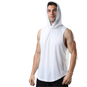 Wholesale <b>Men</b> <b>Sleeveless</b> <b>Hoodies</b> Summer Fitness Training Sweatshirts High Quality Jogging Wear OEM Custom Gym Apparel - Product Image 1
