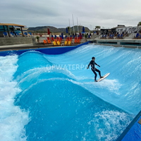 Simulateur de surf en eau profonde stationnaire pour parcs aquatiques et centres de surf, machine de surf pour surfeurs avancés
