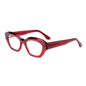 Cina fabbriche acetato occhiali da vista montature rosse per donne montature per occhiali colorati occhiali da vista