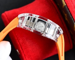 Montre de qualité supérieure, superbe. Étui en cristal pour affaires et loisirs. Conception creuse. Montre mécanique à tourbillon. - Product Image 4