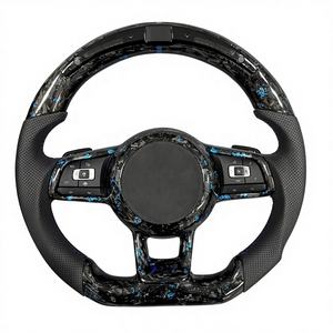Volant sport en fibre de carbone forgée et cuir avec LED pour Volkswagen Golf 6 GTI GTD R 2009-2016 <span class=keywords><strong>Polo</strong></span> GTI Tiguan Passat - Product Image 6