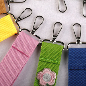 Hàn Quốc 32Mm Macaron Màu DIY Túi Tên Tag Vải Dây Đeo Chìa Khóa Dây Tự Làm Thêu Thư Dính Các Bản Vá Lỗi Keychain - Product Image 2