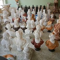 Décoration de maison occidentale de haute qualitéUsine fait à la main intérieur et extérieur décoratif marbre blanc buste masculin Sculpturesin Stock