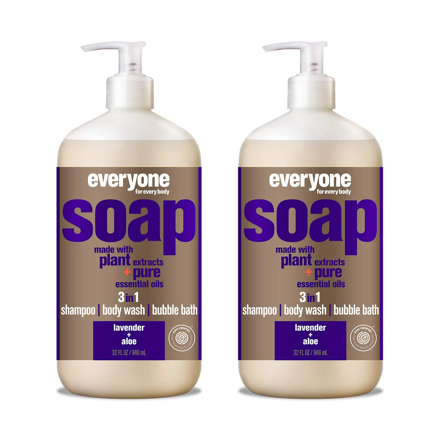 Jeder Shampoo, Körper wäsche und Schaum bad Lavendel und Aloe 3-in-1 Bio-Seifens hampoo