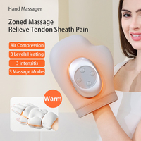 Masajeador Eléctrico de Manos con Cinco Dedos Independientes, Masaje Profesional con Ondas de Aire, 3 Modos, 3 Niveles de Terapia de Calor, Batería de 2000 mAh