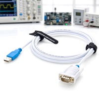 Cable USB a RS232 FT232R, Adaptador Serial USB-A Macho a DB9 Macho con Tornillos de Fijación para Programación de PLC y Equipos Industriales