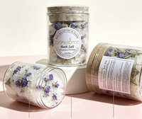Sels de bain Brineblum pour hôtels avec pétales de jasmin séchés et huile essentielle naturelle, bain de corps relaxant de qualité supérieure pour spa