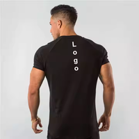 T-shirt d'entraînement en coton tricoté uni, coupe classique |   T-shirt de sport et d'entraînement pour homme |   Haut de performance athlétique avec logo personnalisé