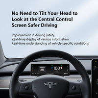 Écran sans fil CarPlay de 8,8'' pour tableau de bord Tesla Model 3 & Y, compatible CarPlay et Android Auto, avec grand aérateur