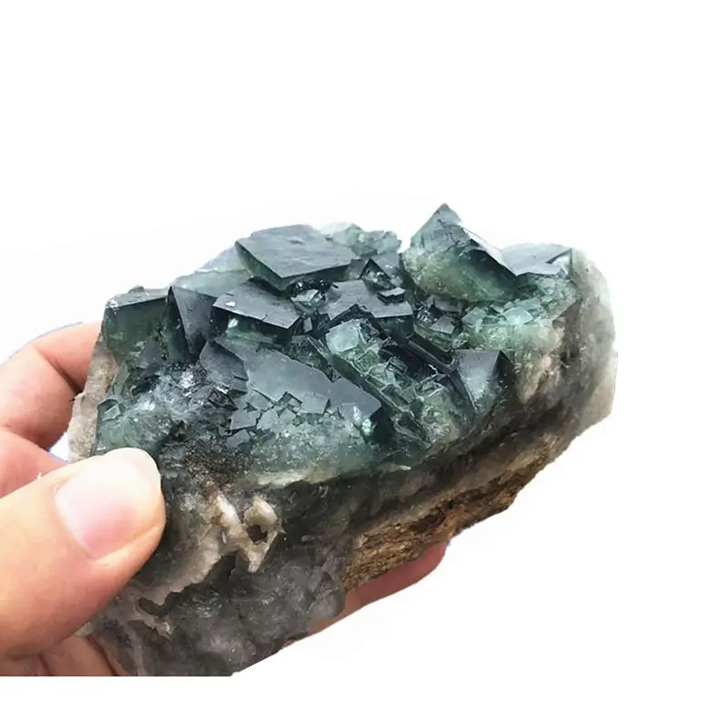 Commercio all'ingrosso Grezza Naturale verde Fluorite Cluster di Cristallo