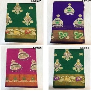 Última colección 100% Sari de diseñador de seda con blusa bordada ropa de fiesta de mujer india y paquistaní de moda de alta calidad - Product Image 4