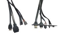 Port USB 3.0 Type C avant Lesozoh avec audio, micro, interrupteur d'alimentation et interrupteur de réinitialisation pour boîtier d'ordinateur en stock