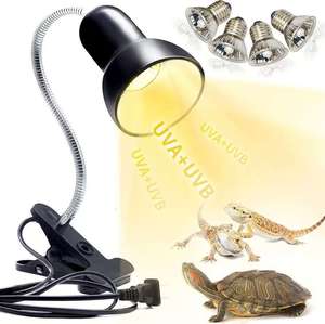 Lampada Riscaldante <span class=keywords><strong>per</strong></span> Rettili con Grande Cupola, Lampada UVB con Timer, Lampada Solare al Calcio <span class=keywords><strong>per</strong></span> <span class=keywords><strong>Tartarughe</strong></span>, Lucertole e Anfibi - Product Image 5