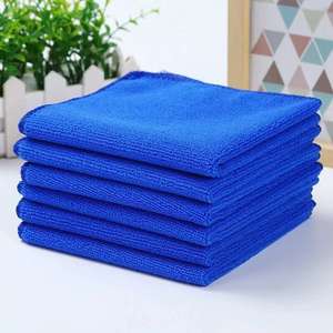 Plush <b>Microfiber</b> Home <b>Towel</b> 380gsm Quick-dry Black Red Square Short Pile - Product Image 3