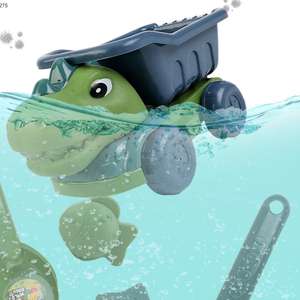 Enfants été jeu de plein air <span class=keywords><strong>sable</strong></span> jouant en plastique dessin animé coulissant dinosaure voiture à <span class=keywords><strong>benne</strong></span> basculante plage jouets camions - Product Image 2