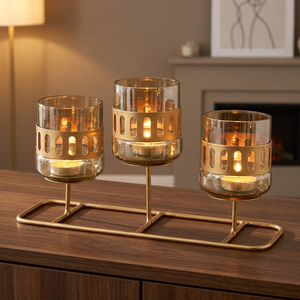 Heavy Metal Candlestick Stand with Unique Design for Dinner Room <b>Candle</b> <b>Holders</b> <b>Lanterns</b> <b>Candle</b> Jars - Product Image 6