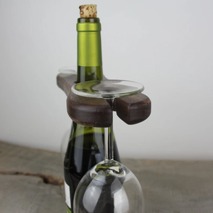 Soporte para botella <span class=keywords><strong>de</strong></span> vino <span class=keywords><strong>de</strong></span> <span class=keywords><strong>madera</strong></span> para el hogar, Copa Simple al revés, estante para copas <span class=keywords><strong>de</strong></span> vino <span class=keywords><strong>de</strong></span> <span class=keywords><strong>madera</strong></span> y soporte para botellas para uso en bar - Product Image 5