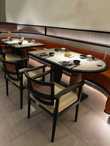 Factory-Made Durable Wooden Metal Restaurant Sets Cheap Cafe Chairs and <strong>Rectangle</strong> <strong>Tables</strong> for Dining for Sale - Product Image 5