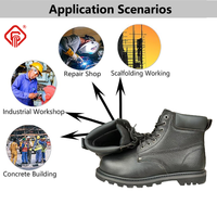 Chaussures de sécurité professionnelles pour hommes en cuir Goodyear Welt avec embout en acier de 6 pouces, pour la production et l'escalade, à la mode, avec tige et semelle en caoutchouc