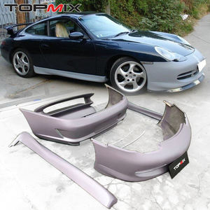 Kit de carrosserie automobile en fibre de verre pour 1998-2001 pour Carrera <span class=keywords><strong>996</strong></span>.1(<span class=keywords><strong>996</strong></span>) Pare-chocs avant style <span class=keywords><strong>GT3</strong></span> Jupes latérales Pare-chocs arrière Aileron arrière - Product Image 1