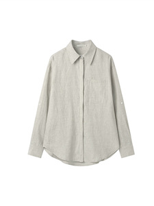 Blusas y Camisas Personalizadas para Mujer, Estilo Francés Informal, 100% Lino Natural, Camisa de Manga Larga con Solapa para Mujer - Product Image 2