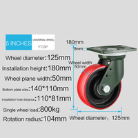 YTOP 8 pouces en acier au manganèse décoratif meubles roulettes Mini roulette meilleur prix