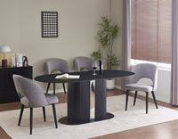 Table basse en pierre de travertin minimaliste blanche avec plateau résistant à la chaleur pour la décoration intérieure