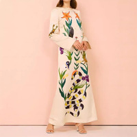 Nouvelle robe longue décontractée à manches longues et dos nu à imprimé animal pour femme, collection printemps-été AliExpress