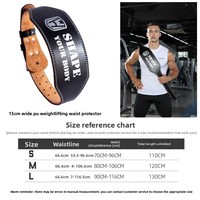 Ceinture de soutien lombaire WOSWEIR pour homme en cuir PU, 15 cm, équipement d'entraînement de la taille, ceinture de musculation pour l'entraînement et la force