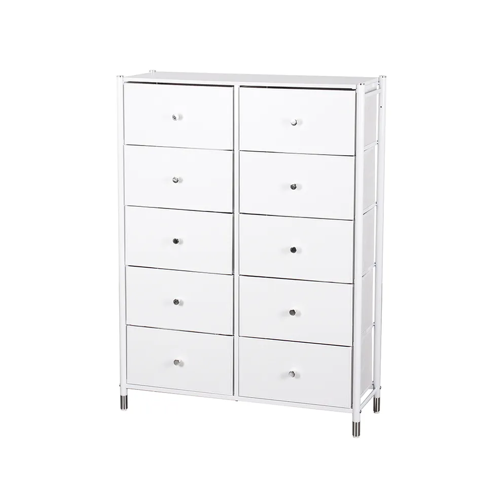 White Leather 10 Large Chest Of Drawer Storage Tower Wardrobe Dresser Bedroom Furniture