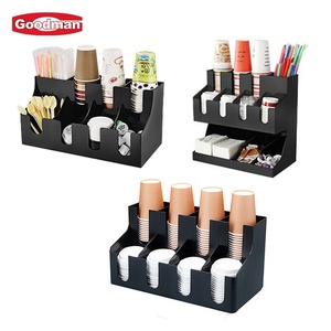 Restaurant Boisson Self-Service En Plastique Station De Café Organisateur Bar Comptoir Papier Gobelet et Couvercle Distributeur Titulaire - Product Image 5