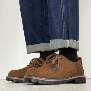 Botas de Trabajo de Cuero para Hombre, Estilo Retro, con Suela Gruesa, Elegantes y Modernas, Novedad 2026 - Product Image 1