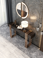 Table de rangement de luxe en acier MDF, nouveau, meuble de salon et d'hôtel, avec Console latérale moderne avec miroir