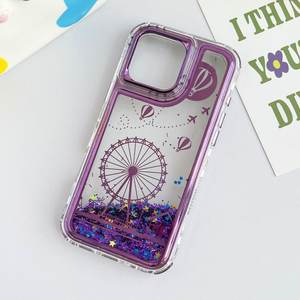 Glitter Quicksand Liquid Funda rígida de cuerpo completo para iPhone 15 Pro Max Front Pc Frame Phone CASE para iPhone 14 <span class=keywords><strong>78</strong></span> Plus 13 12 Xsr 11 - Product Image 3