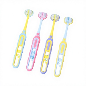 Brosse à dents SB TECH à poils doux en PBT pour enfants de 6 à 12 ans, design à trois faces, taille standard, manche en PP+TRR, usage domestique YW-647 - Product Image 3