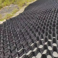 Géocell en nid d'abeille HDPE de haute qualité 50-300 mm, géogrille, géotextile pour la protection des pentes extérieures et le renforcement des routes, grille à gazon