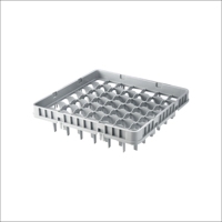Panier de rangement gris en PP pour vaisselle de cuisine d'hôtel, modèle ZS49, 49 compartiments, diamètre 6,2 cm, pour couteaux, fourchettes, bols, gobelets et verres à vin