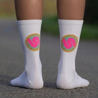 Chaussettes de course personnalisées à séchage rapide, chaussettes de sport athlétiques professionnelles pour marathon, chaussettes de compression pour hommes, chaussettes de cyclisme performantes