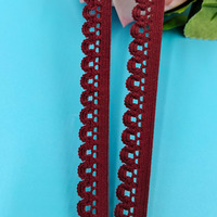 Ruban élastique en maille de 1,2 cm en gros pour la couture de vêtements et de sous-vêtements, bande de dentelle picot pour vêtements et sacs