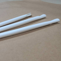 Paille blanche en forme de cuillère, diamètre 10mm, 4 couches pour l'eau glacée