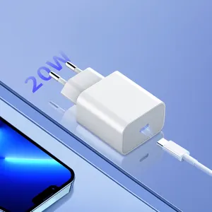 Adaptor daya Pd 20W Usb tipe-c, adaptor daya Super cepat dengan Logo kustom, pengisi daya dinding tahan api untuk Iphone 9V 2A, Input 12V