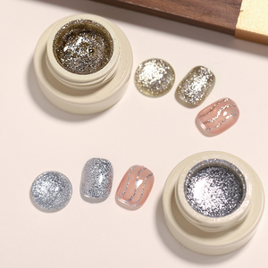 AILANUO Platinum High-Density Flash 5g Champagne Gold Silver Pull Line Edging UV Gel Nail Art Polish Bottle DIY - Product Image 4