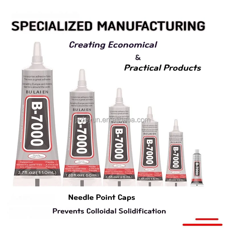 Жидкий клей BU Lai En, 50 мл, лидер продаж, B-7000 прозрачный Средний клей для ремонта экрана, поделки, ювелирные изделия