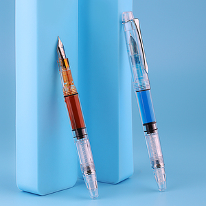 MAJOHN S8 pronto per la spedizione novità resina plastica penna <span class=keywords><strong>stilografica</strong></span> trasparente e inchiostro <span class=keywords><strong>a</strong></span> colori studenti che scrivono penne pratiche made in China - Product Image 4